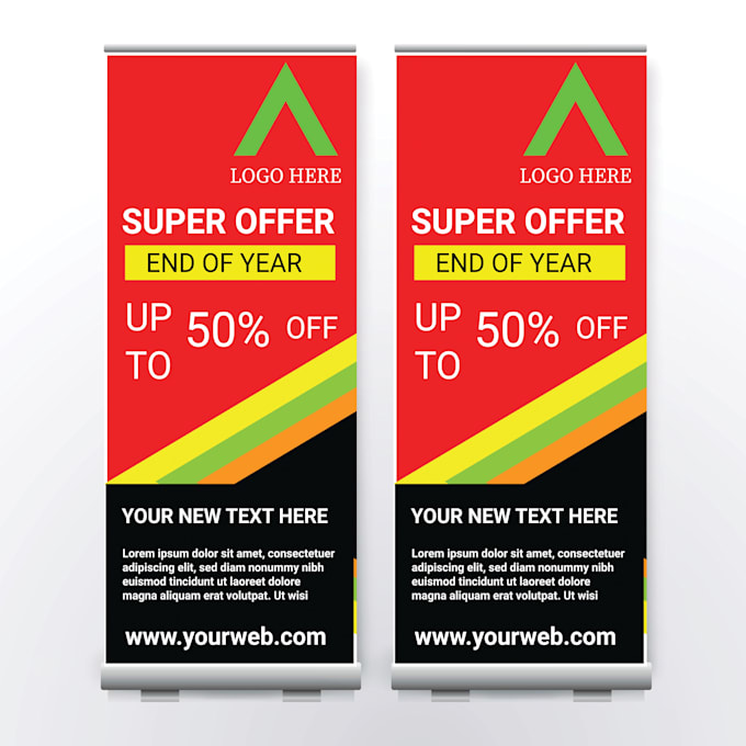 desgine outstanding roll up banner