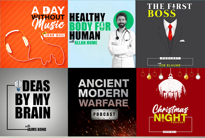 design professional podcast cover art