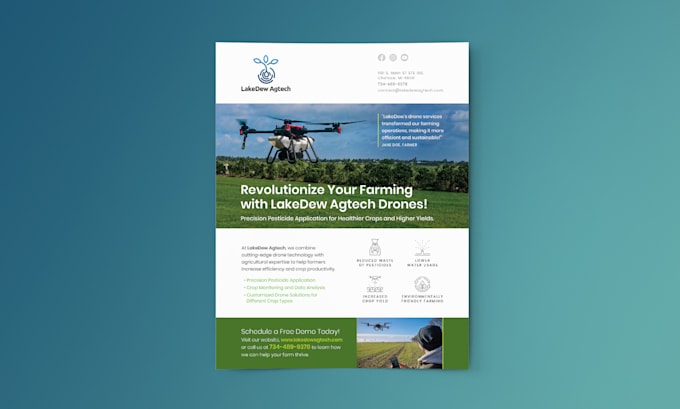 design a high quality marketing one pager