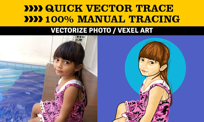 redraw logo and picture into vector very fast