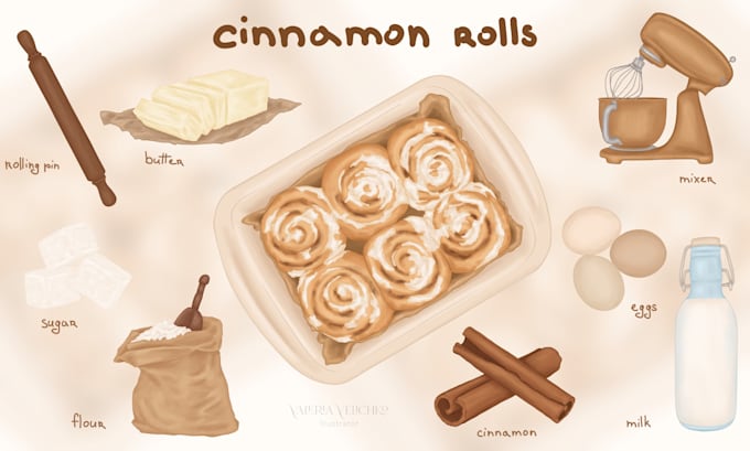 hand draw digital clipart illustration