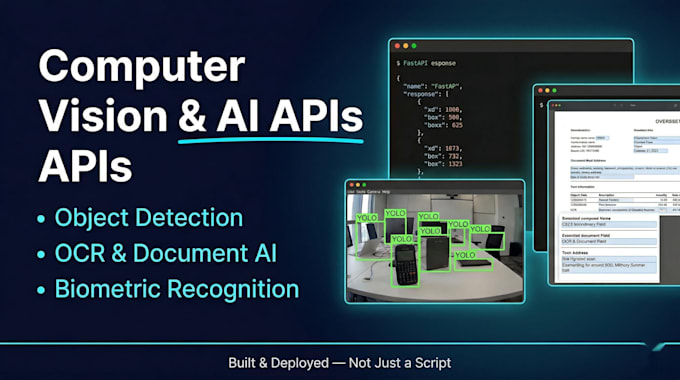 develop a production ready computer vision API with face recognition or ocr