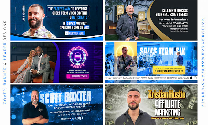 design facebook cover, youtube banner, linkedin, twitter header