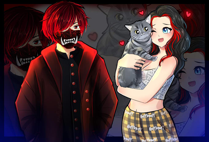 draw avatar, character, icon, profile picture in anime style