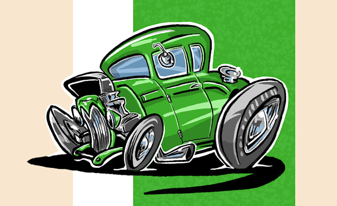 draw a cartoon car