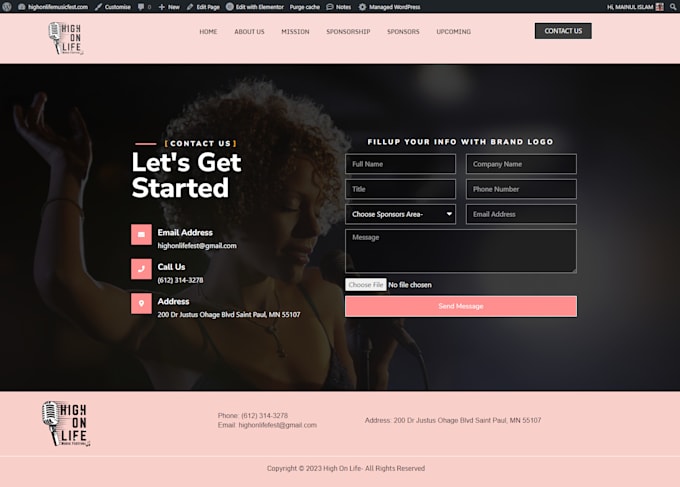 build landing page wordpress website by elementor pro