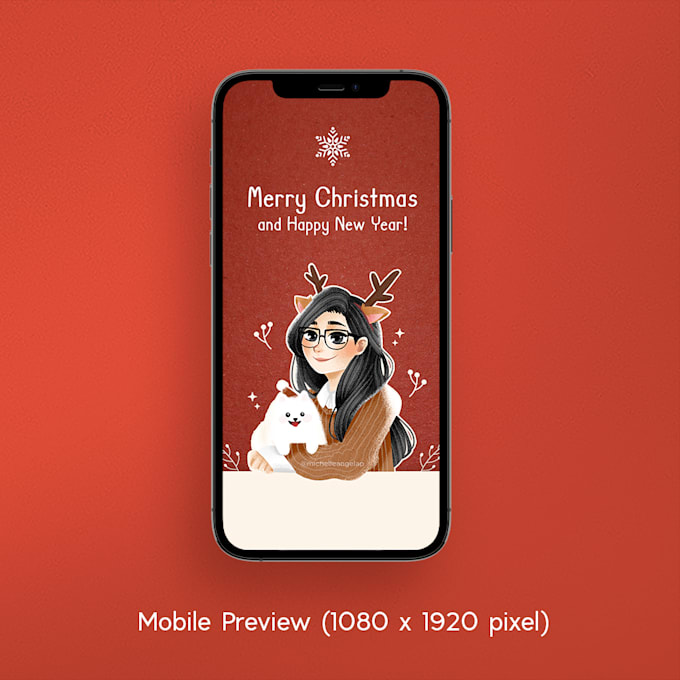 draw custom personalized christmas holidays greeting card gift