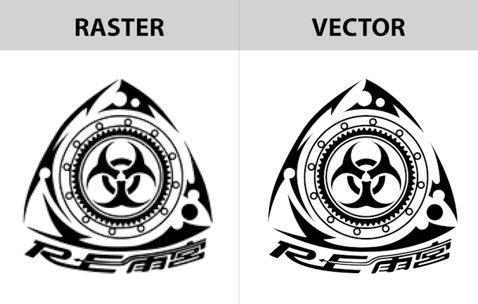 manually vectorize and redraw your logo or sketch