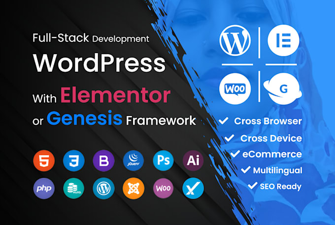 do wordpress website development, woocommerce, cleaning, automotive, law, pet