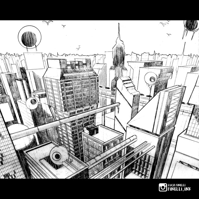 Draw backgrounds for your comics, manga or webtoon by Lucafinelli_art