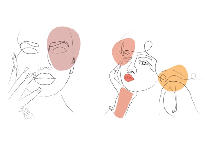 draw continuous vector line art illustration and tracing