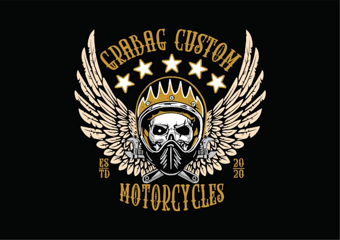 hand draw a motorcycle illustration