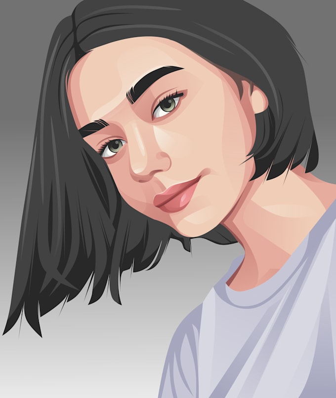 Draw your photo to cartoon vector art by Kangvect_id Fiverr