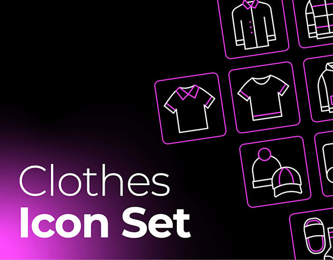 design custom vector line icon sets for apps and websites