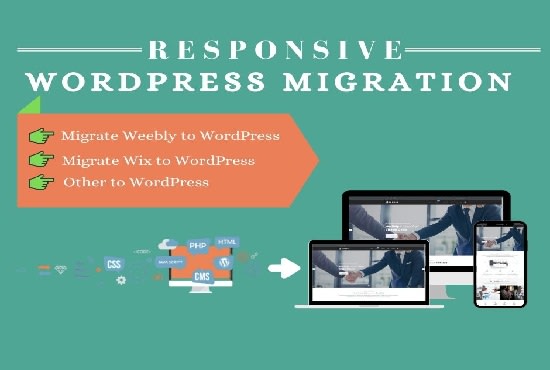 copy, clone, redesign or migrate weebly, wix to wordpress