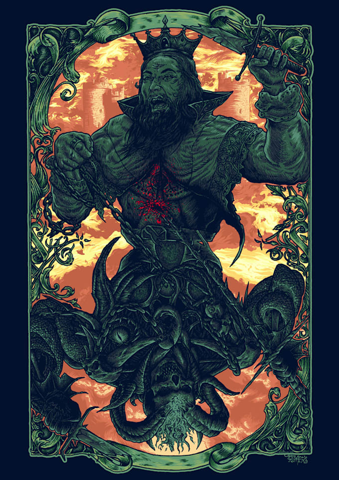 draw amazing dark art scifi and viking style