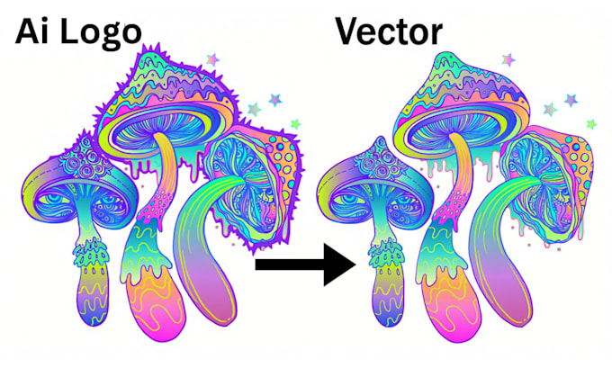 vectorize and convert ai generate logo or image into print ready vector file