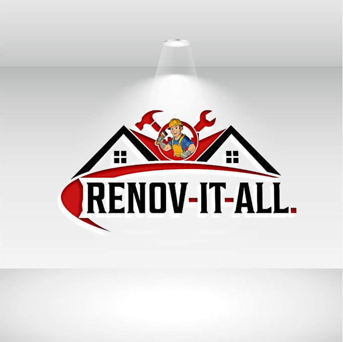 do home renovation, roofing, remodeling, and handyman logo