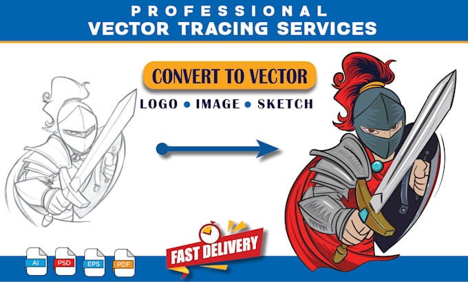 vector tracing logo, image or sketch convert to vector