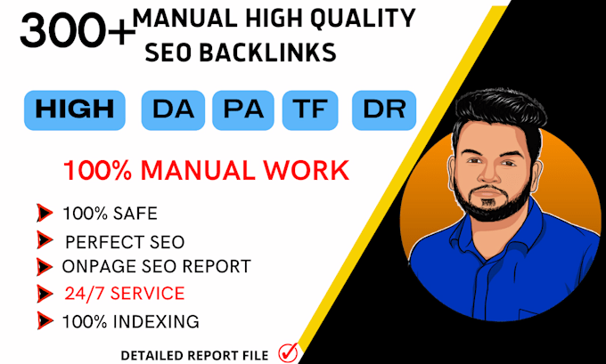 do 100 manual high domain authority SEO profile backlinks