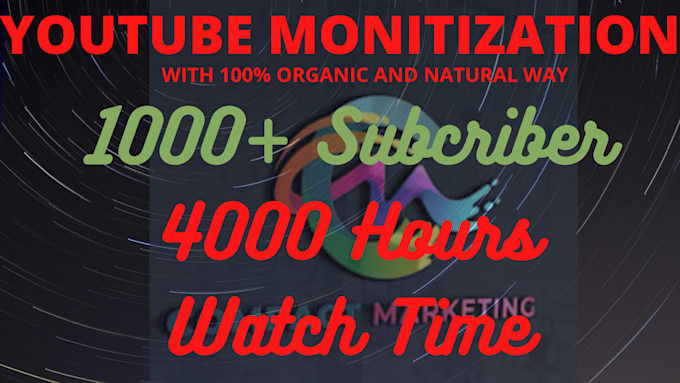 do organic promotion and marketing for youtube monetization