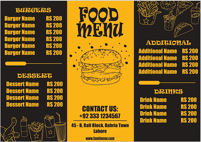 design flyer for your restaurant