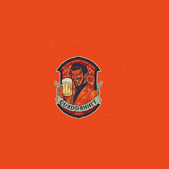 design quaddammit brandy barrel aged quad logo