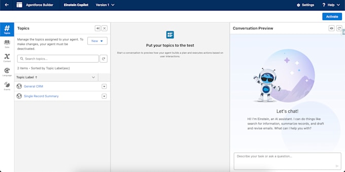 provide complete setup of agentforce and salesforce data cloud
