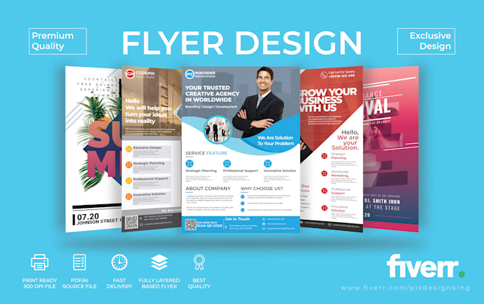 design a professional corporate,food,event flyer