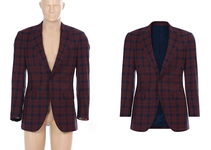 do ghost mannequin and neck joint and remove dummy professionally