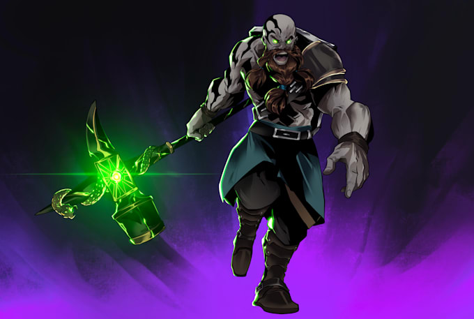 draw and design a fantasy character item and monster