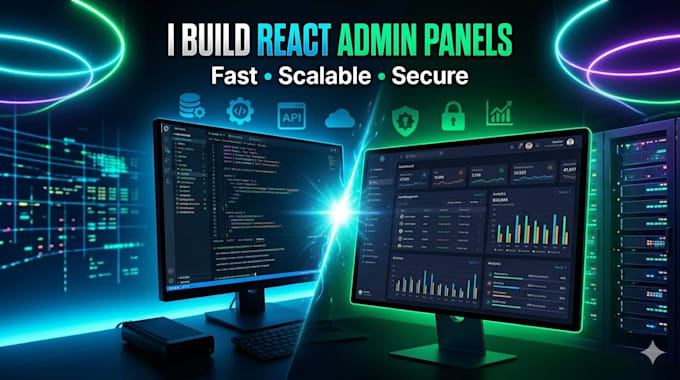 design and develop react admin panels for your applications