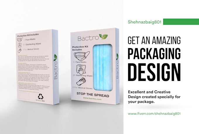 do creative minimal packaging design with mockups