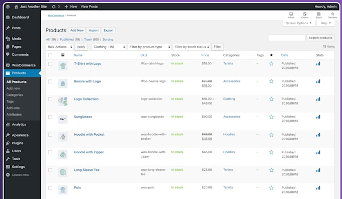 upload products to your ecommerce website