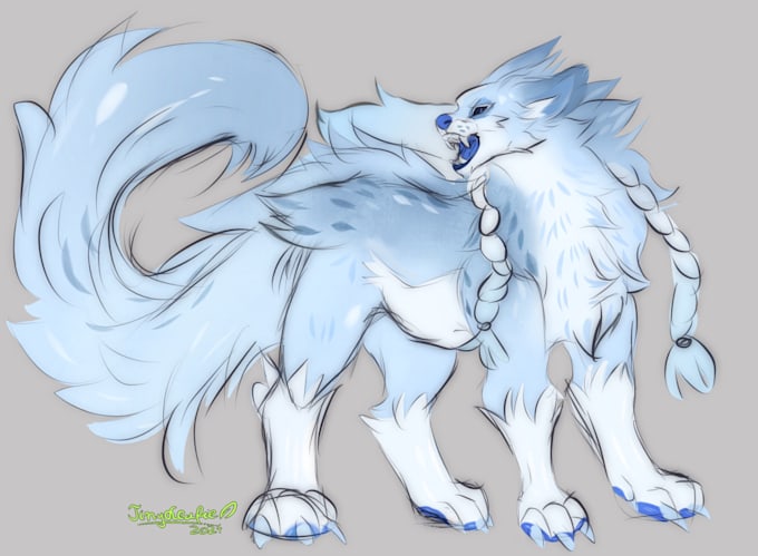draw sketch fullbodie furry art