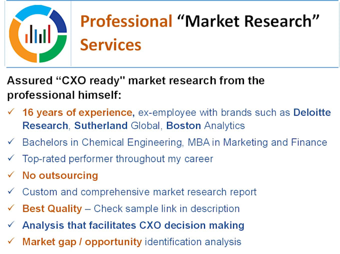 life sciences market research with my big 4 experience