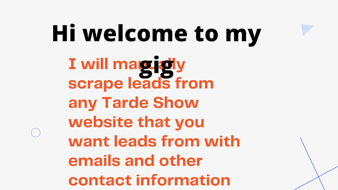 manually scrape leads from trade shows websites