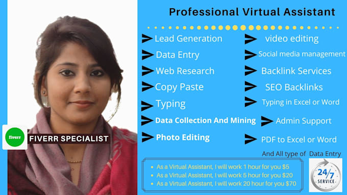 be virtual assistant for data entry and lead generation