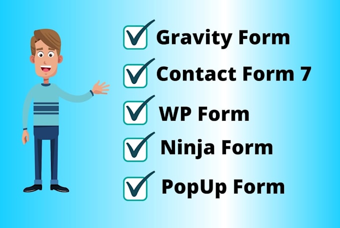 fix gravity form, contact form 7 in wordpress website and integrate mailchimp
