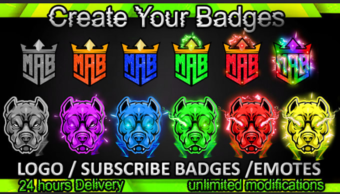 make 6 twitch sub badge for twitch subscribers