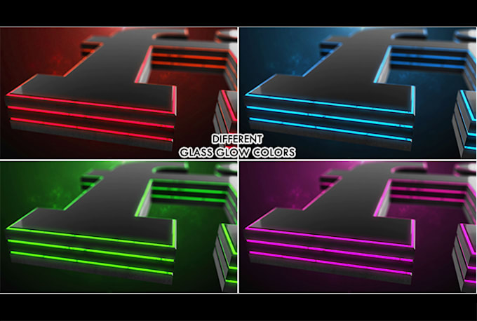 create dubstep glow cinematic 3d logo reveal intro