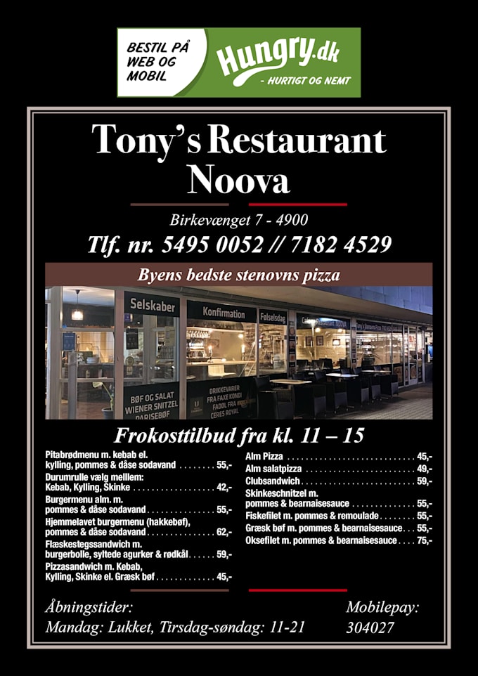 design professional menu card and price list