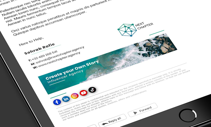 design modern email signature and animated signature in html