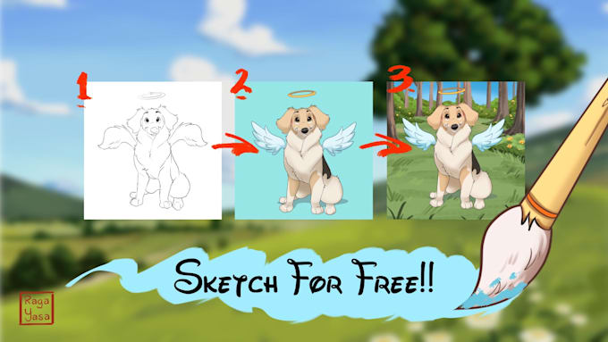 draw your pet in cute premium disney style