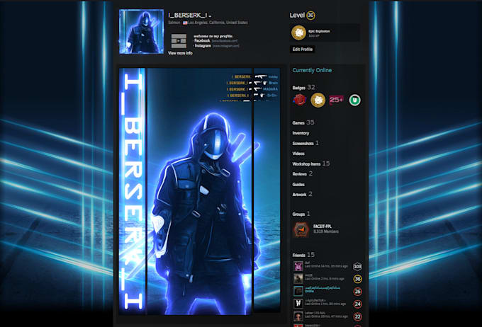 create for you animated steam profile illustration artwork