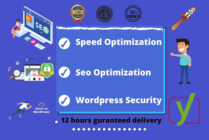do wordpress speed optimization, do seo and security on your store and website