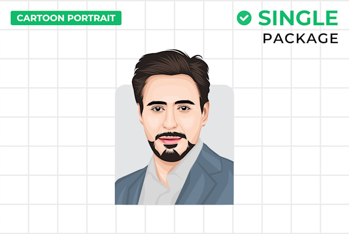 draw amazing vector cartoon portrait from your photo