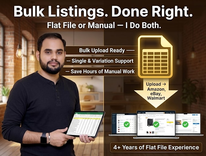 listing and variation expert of amazon ebay walmart shopify