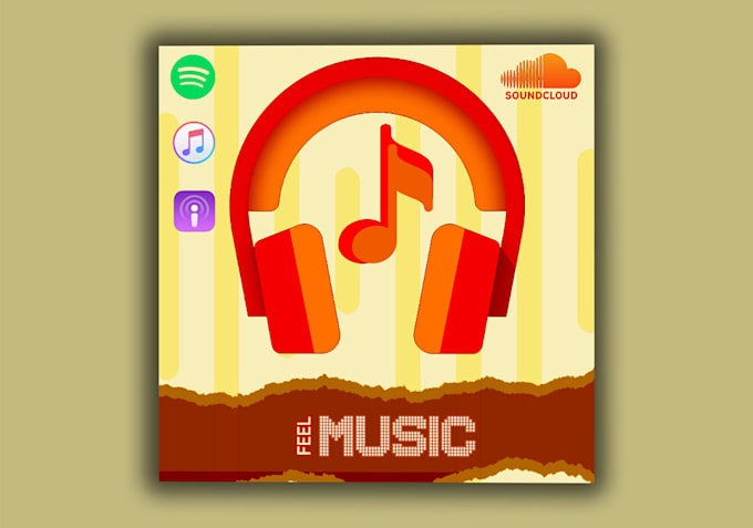 design creative, unique, and artistic podcast cover art design