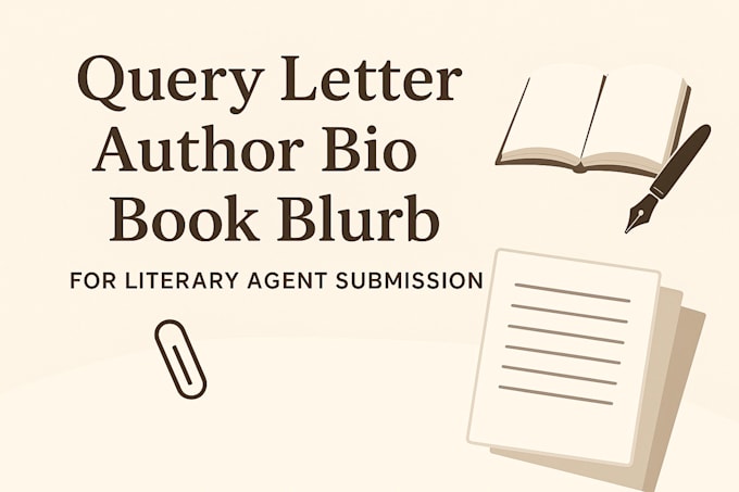 write a query letter and book blurb, proposal for literary agent submission